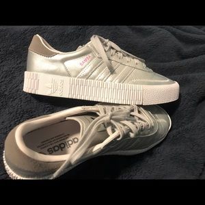 Adidas SambaRose Metallic Silver Orchid Pink